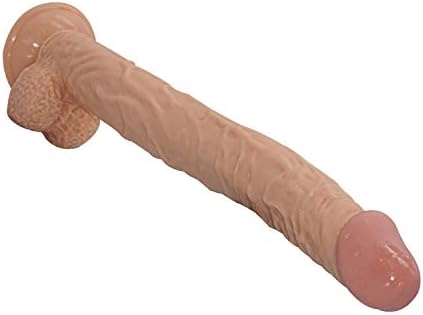Super Realistic, Flexible Huge Soft Big Head Health Meat Color (15.74" Long,1.57" Wide) Suction Cup Base
