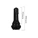 Ansblue Snap-In Short Black Rubber Stem TR413 Tubeless 0.453 inch 11.5 mm Flange Hole for Standard Vehicle Tires - 12pcs Black