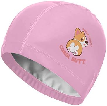 水泳キャップ スイムキャップ 水泳帽 コーギー 面白い 犬 スイミングキャップ 防水キャップ Uvカット 滑りにくい 競泳 プール帽 かわいい Cap メンズ シンプル 高級な 無地 レディース Swimming トレーニング 耳の乾燥