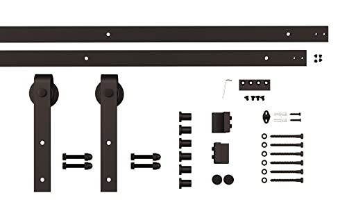 46 in. x 84 in. Distressed Mid-Bar Series Espresso