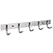 HOMEIDEAS Coat Hook Rack Wall Mounted 13-Inch Brushed Nickel SUS304 Stainless Steel Bath Towel Hook Coat Rail 5 Hooks