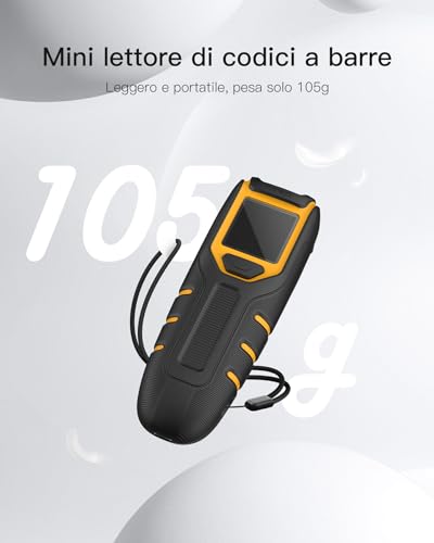 Inateck 1D 2D QR Barcode Reader, Portable Barcode Scanner Wireless Bluetooth, 2600 mAh Battery, Compatible Tablet iPhone Android iOS PC, Ideal Warehouse Logistics Shop Shipping