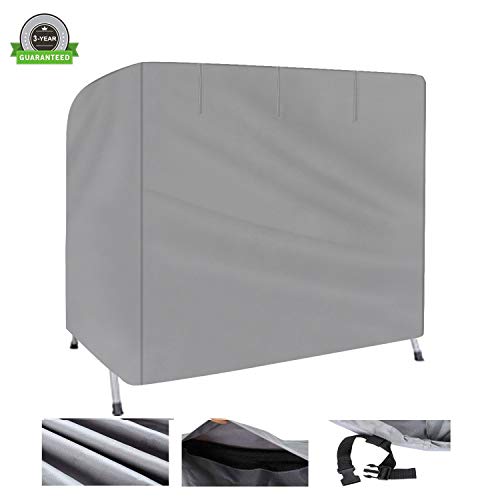 iiSPORT 3 Seater Hammock Swing Glider Canopy Cover w/Reinforced 600D Oxford - Waterproof Outdoor Garden Triple Cover with 3 Year Warranty, Gray, 80" Lx 60" W x 72" H