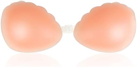Rosmax Adhesive Silicone Bra, Reusable Backless Strapless Self Adhesive Sticky Silicone Invisible Push-up Bra for Women