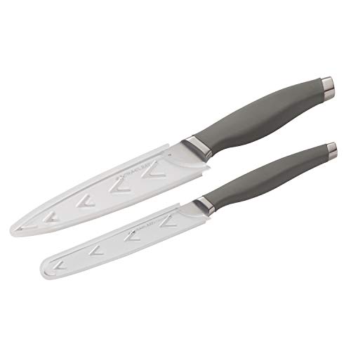 Rachael Ray Cutlery Japanese Stainless Steel Knives Set with Sheaths, 6