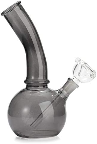 SOLLKO-8 Inch Handmade Water Glass Bottle (Silver Grey)