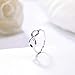 SOMEN TUNGSTEN 925 Sterling Silver Ring Infinity Knot Rings Eternity Wedding Band Size 6