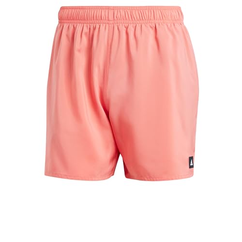 adidas Homme Solid CLX Short-Length Swim Shorts, Preloved Scarlet/White, S