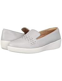 Fitflop Trade; audreytm perla Stud piel fumar Zapatillas