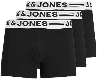 Herren Sense Trunks 3-pack Boxershorts, Schwarz, L EU