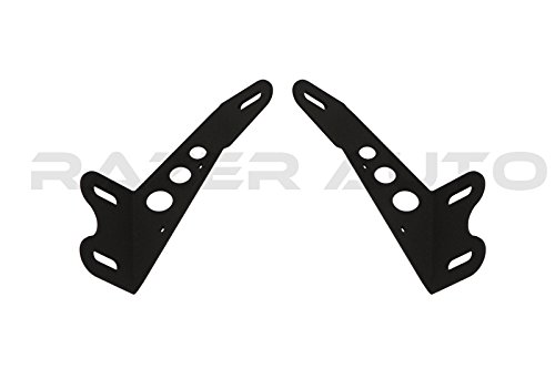 Razer Auto Hood Hinge Light Bar Brackets (For 20" LED Light Bar only) for 07-17 Jeep Wrangler JK