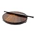 WhopperIndia Handmade Wooden Round Roti Maker Rolling Board with Rolling Pin Perfect For Making tortilla and Chapati 27.94 cm
