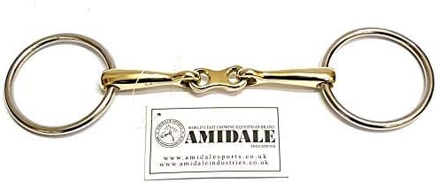 Amidale Loose Ring French Link Copper Mix Snaffle Bit S/S German Silver Flat Link