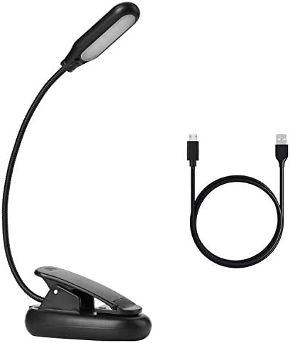 LuminoLite Rechargeable 3000K Warm 6 LED Book Light, Easy Clip on Reading Lights for Reading in Bed. 3 Brightness Eye-Care, 2.1 oz Lightweight, 20 Hours Reading. Perfect for Bookworms & Kids
