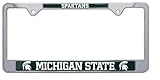 All Metal NCAA MSU Spartans Mascot License Plate Frame (Michigan State)