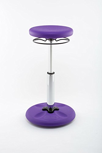 Kore Patented ADJUSTABLE height Wobble Chair, Active Sitting for Children, Kids, Teens: Better than a Balance Ball, Works with a standing desk, Adjusts from 15.5 to 21.5 inches, in Purple - Thumbnail 2