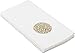 Echo Beach Cloth-Like Guest Towels Napkins, White with Decorative Gold Circle, 1/6 Fold, 17 Inch by 12 Inch, 100 Units Per Pack Plus e-newsletter