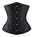 Charmian Women's Double Heavy Spiral Steel Boned Underbust Waist Cincher Corset