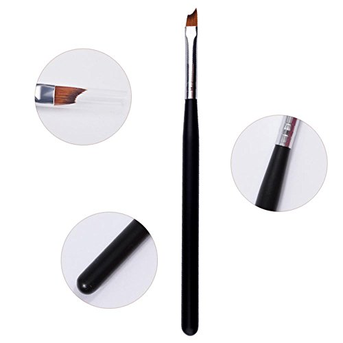 Oceaneshop Beauty Acrylic Black Handle DIY Smile Half Moon Shape French Nail Painting Pen Nail Art Tool Drawing Brush