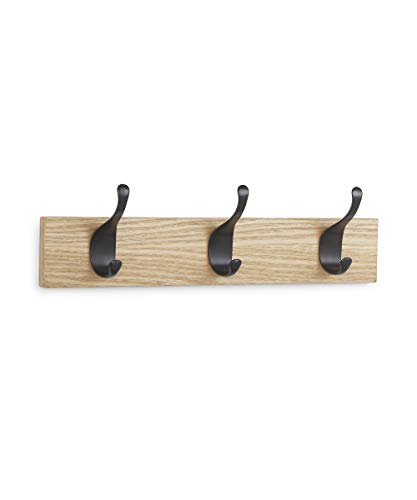 Amazon Basics Wall Mounted Modern Coat Rack, 3
