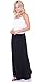 Popana Women’s Casual Long Convertible Maxi Skirt Summer Beach Cover Up Made in USA Black Medium
