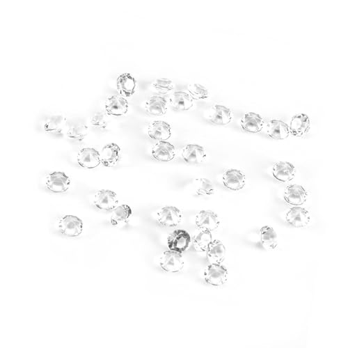 6mm Clear Acrylic Crystal Beads 1000pcs Wedding Bridal Shower Table Centerpiece Vase Fillers Decorations Transparent Party Event Supplies Bulk Glass Look Beads for Crafts DIY Home Wedding Decor