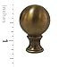 Royal Designs Small Ball Lamp Finial for Lamp Shade, 2 Inch, Antique Brass - Set Of 2