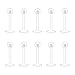 Ruifan 10PCS 16G 10mm Clear UV Flexible Acrylic 3mm Ball Labret Monroe Lip Ring Tragus Helix Cartilage Earring Stud Barbell Piercing Jewelry