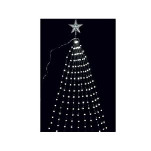 Kerstboompiek met waterval, 10 lichtkettingen.
