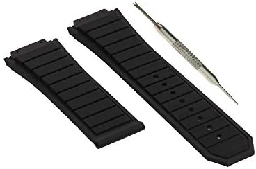 19x29mm Black Rubber Watch Band Replacement Strap for F1 King Power | Free Tool