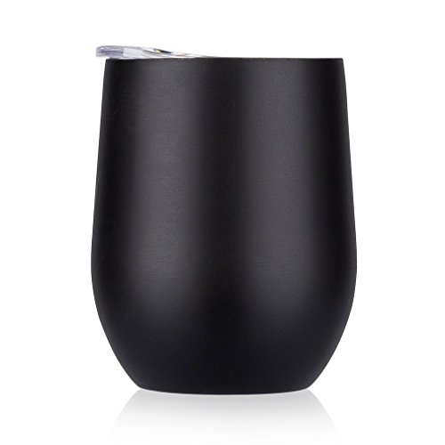 TianJi 9 oz Insulated Wine Tumbler Vacuum Double Wall Stainless Steel Water Bottle Wine Bottle Temperature Preservation Cup for Red, White Wine, Cocktail, Liquors and Nonalcoholic Beverages£¨Black£ - Thumbnail 4