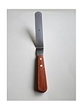 Professional Cake Decorating Tools - Stainless Steel 4 Inch Offset Icing Spatula With Wood Handle By Nutlink International (4 Inch)
