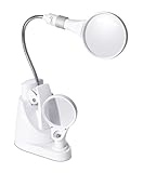 OttLite 15900C LED Clip and Freestanding Magnifier Lamp, White