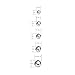 Silverline Jewelry Ball Earrings 5 Pair Set 316L Surgical Stainless Steel Round Ball Stud Earrings for Women Men Teen Girls Teen Boys, Silver