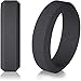 Silicone Wedding Ring Dark Grey Band for Women and Men - Size 7 Superior Rubber Rings - Premium Quality, Style, Safety, Comfort - Ideal Bands for Gym, Safe for Work, Hunting, Sports, and Travels