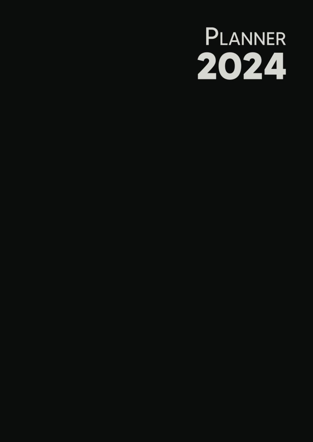 2024 Weekly Planner: UK Large A4 Format Professional Organiser - Black - Week to view diary, with Monthly Overview at the Beginning of Each Month - Vertical Layout