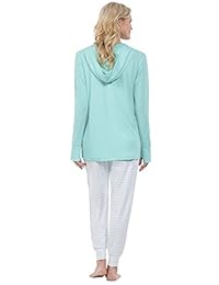 PajamaGram - Pijama para mujer (3 piezas), color verde