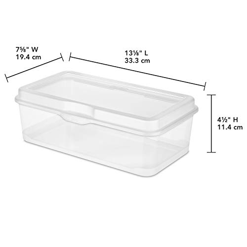 Sterilite 18058606 Large Flip Top, Clear, 6Pack on Galleon Philippines