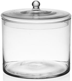 Pair of Glass Jars 19 cm and 18 cm High