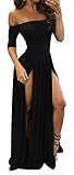Aro Lora Women's Off-shoulder Side Slit Bandage Cocktail Party Maxi Dress Small Black