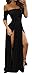 Aro Lora Women's Off-shoulder Side Slit Bandage Cocktail Party Maxi Dress Small Black