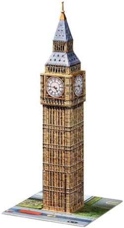 - Puzzle 3D Building - Big Ben - A partir de 10 Ans - 216 pièces numérotées à Assembler sans Colle - Accessoires de Finition Inclus - 12554