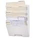 Wallniture Lisbon Metal Wall File Holder Organizer, Wall Mount File Holder, 5-Tier Office Decor and Magazine Holder, File Folders Letter Size White Rack
