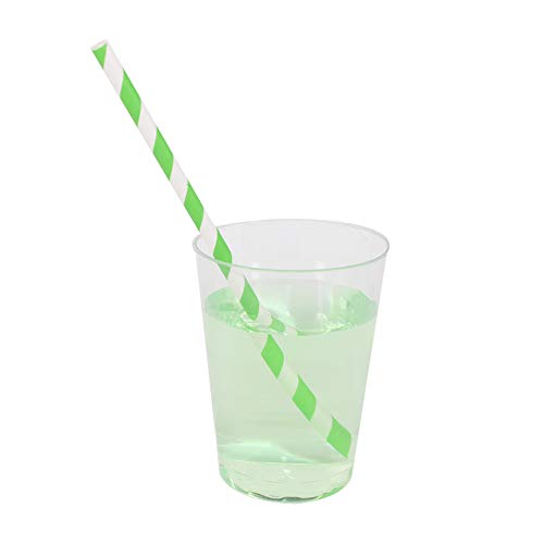 Belinlen Papier-Trinkhalme, gestreift, biologisch abbaubar, umweltfreundlich, Papier-Trinkhalme, für Säfte, Shakes… – Bild 5