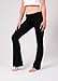 Hard Tail Foldover Bootcut Yoga Pants with Hard Tail Logo - Black 330 M