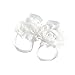 Lisli 5pairs/10pcs Newborn Baby Girl's Kids Flowers Foot Band Ties Barefoot Sandals Shoes