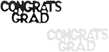 Congrats Grad Fanci-Fetti (black & white) Party Accessory  (1 count) (.5 Oz/Pkg)