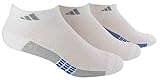 adidas Men's Superlite CC 3-Pack Low Cut Sock, White/Granit Grey/Signal Blue, Shoe Size 6-12