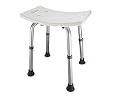 Ez2care Adjustable Lightweight Shower Bench, White