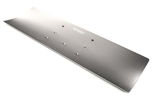Integy RC Model Hop-ups C27062SILVER Alloy Machined 400mm Snowplow Main Plate for Traxxas 1/10 Stampede & Slash